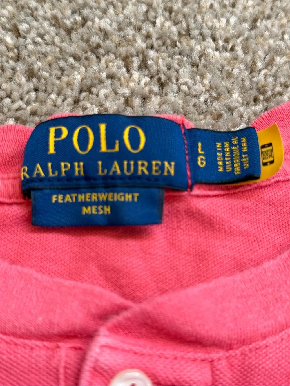 Polo by Ralph Lauren Men’s Coral Short-Sleeve Henley Shirt